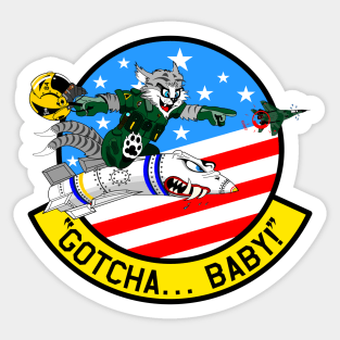 F-14 Tomcat - Gotcha... Baby! Clean Style Sticker